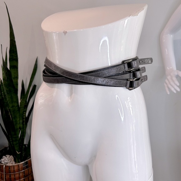 Marc Cain Leather Triple Strap Wide Waist Cincher - Picture 1 of 14
